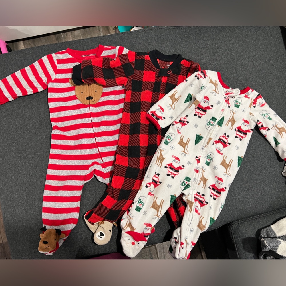 Carter's Kids One Pieces Footies - Red, Black, White